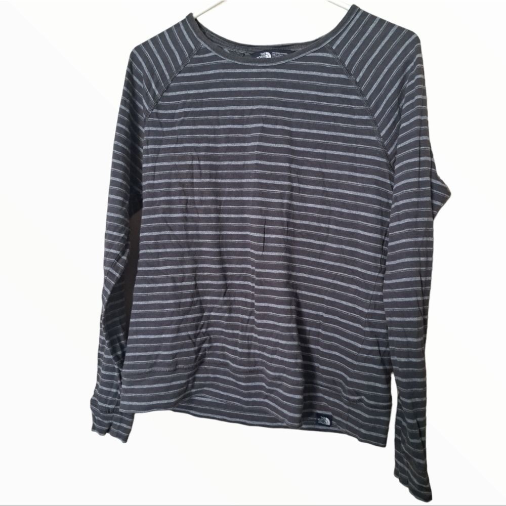 The North Face Gray Stripe Base Layer  Outdoor Top